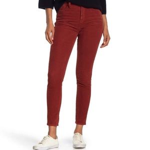 Madewell NEW High Rise Corduroy Skinny Jeans